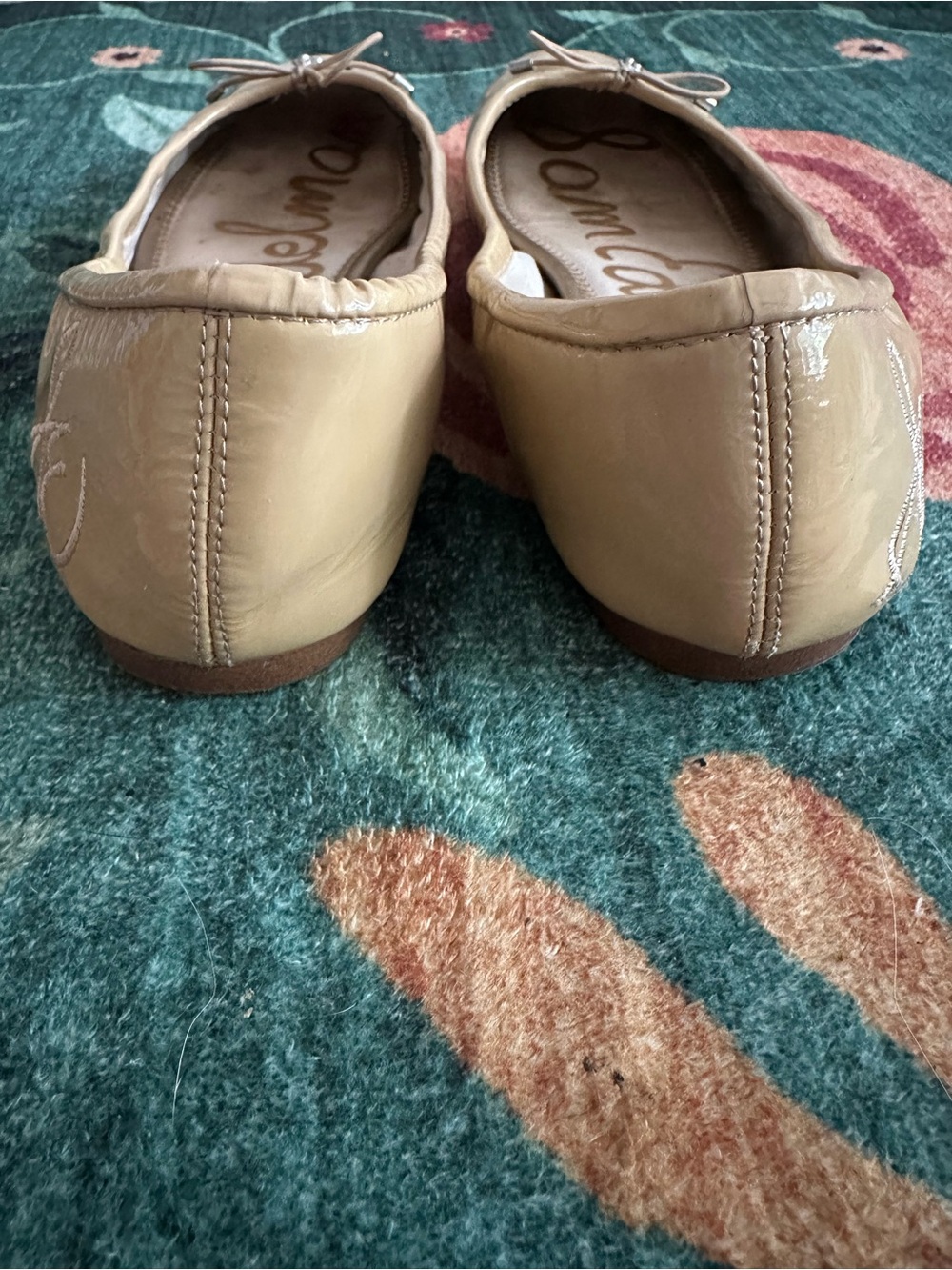 Sam Edelman Felicia Flat Women's Nude Patent Leather Ballet Flat - Picture 6 of 14